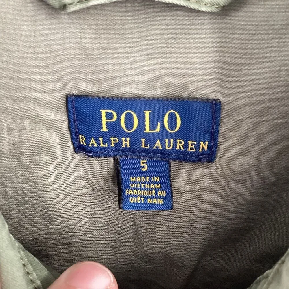 Girls Ralph Lauren Utility Jacket - Olive‎ - 5